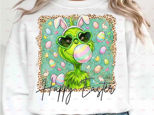Happy Green Guy Easter DTF