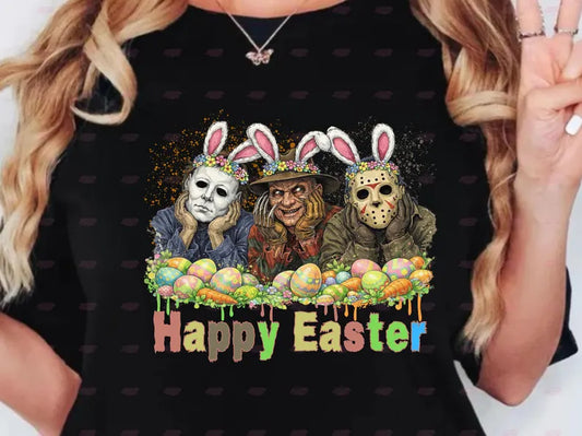 Happy Easter Funny Horror DTF